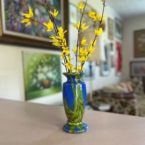 Marbled Glass Vase
